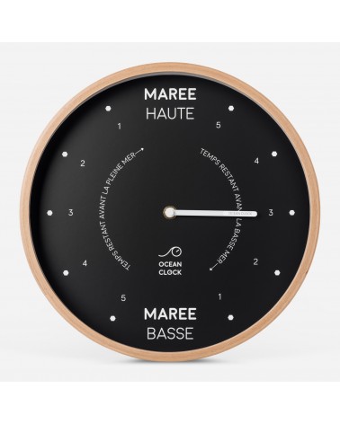 horloge à marée au fond noir